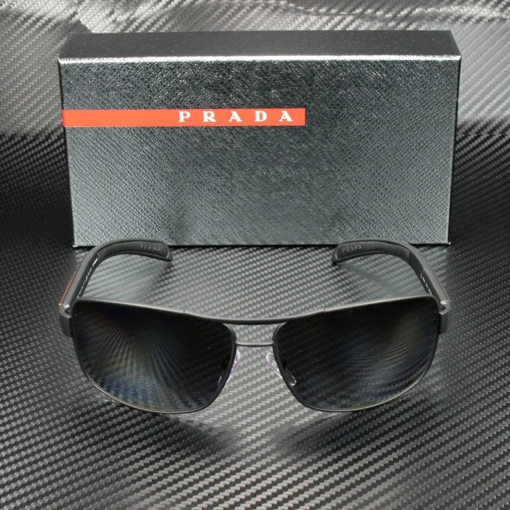 Prada Men's Black and Grey Rubber Sunglasses! - Picture 2 of 4